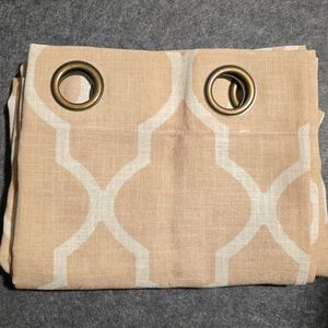 Beige Patterned Curtain